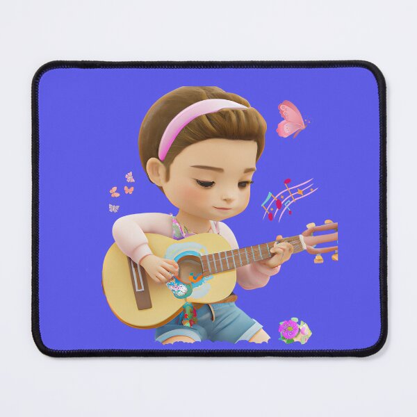 Item preview, Beautiful Cartoon Girl Playing The Guitar designed and sold by Rell1970.