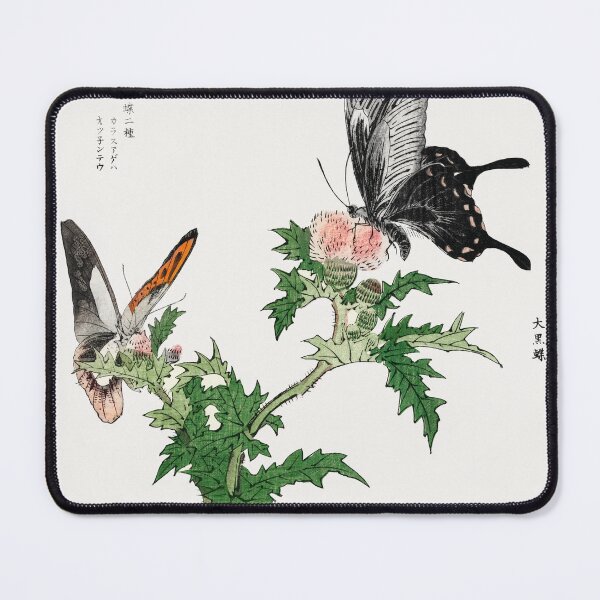 Item preview, Butterfly and flower illustration from Churui Gafu (1910) by Morimoto Toko designed and sold by StoicMindset.