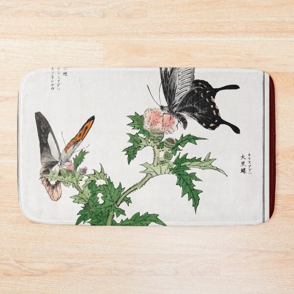 Item preview, Butterfly and flower illustration from Churui Gafu (1910) by Morimoto Toko designed and sold by StoicMindset.