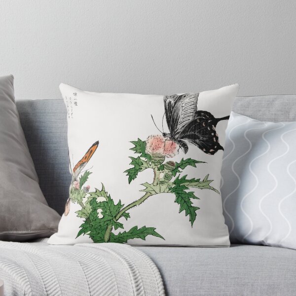 Item preview, Butterfly and flower illustration from Churui Gafu (1910) by Morimoto Toko designed and sold by StoicMindset.