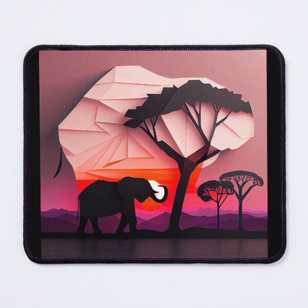 Item preview, beautiful african savana landscape, origami designed and sold by ArtificialGenes.