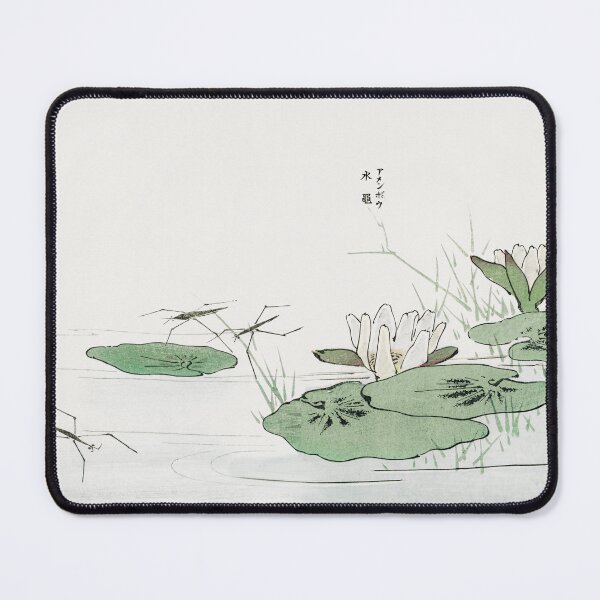 Item preview, Water striders on a pond illustration from Churui Gafu (1910) by Morimoto Toko designed and sold by StoicMindset.