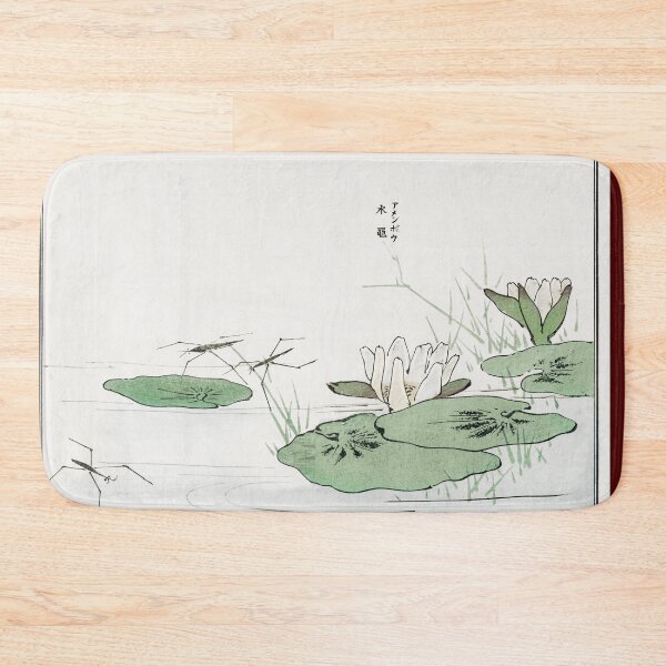Item preview, Water striders on a pond illustration from Churui Gafu (1910) by Morimoto Toko designed and sold by StoicMindset.