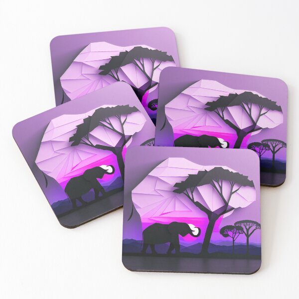 Item preview, beautiful african savana landscape, origami designed and sold by ArtificialGenes.