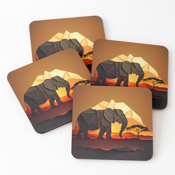 Item preview, beautiful african savana landscape, origami designed and sold by ArtificialGenes.