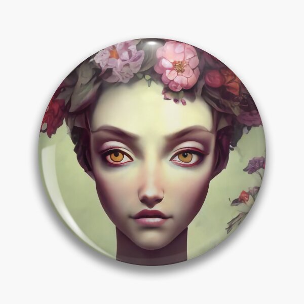 Item preview, Zara Flowery Girl Portrait  designed and sold by Kamiri.