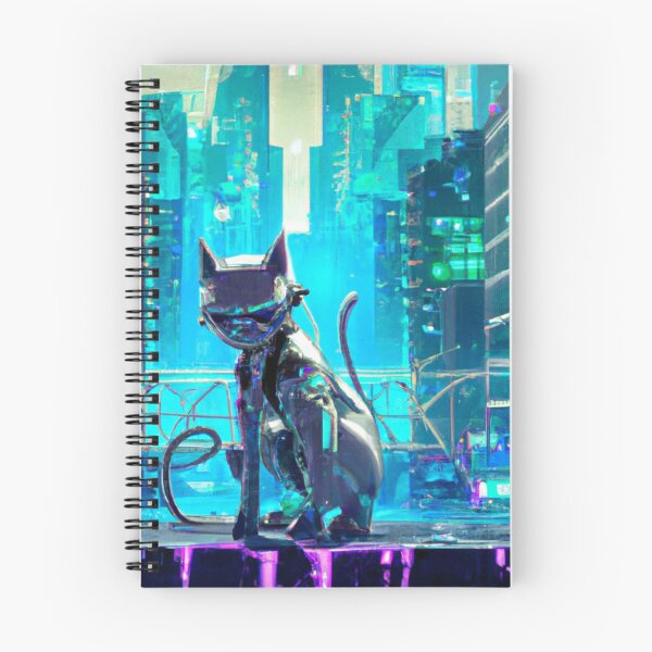 Item preview, Cyber Cat in the big tech city designed and sold by catofnimes.