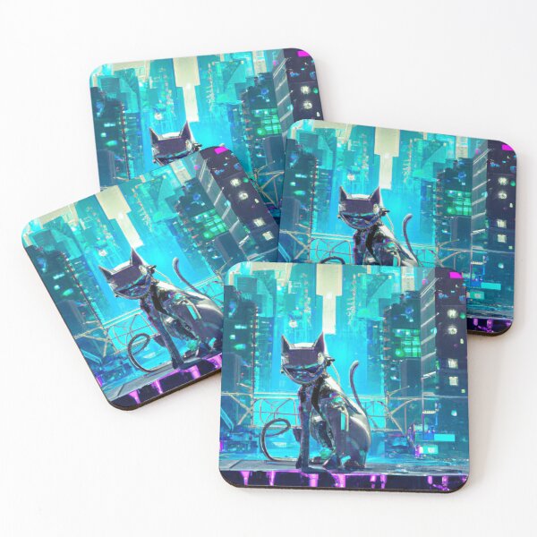 Item preview, Cyber Cat in the big tech city designed and sold by catofnimes.