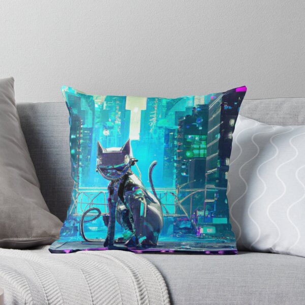 Item preview, Cyber Cat in the big tech city designed and sold by catofnimes.