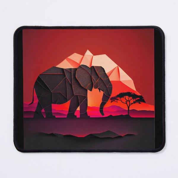 Item preview, beautiful african savana landscape, origami designed and sold by ArtificialGenes.