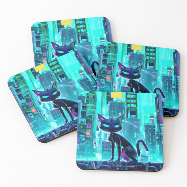 Item preview, Cyber Cat in the big tech city designed and sold by catofnimes.