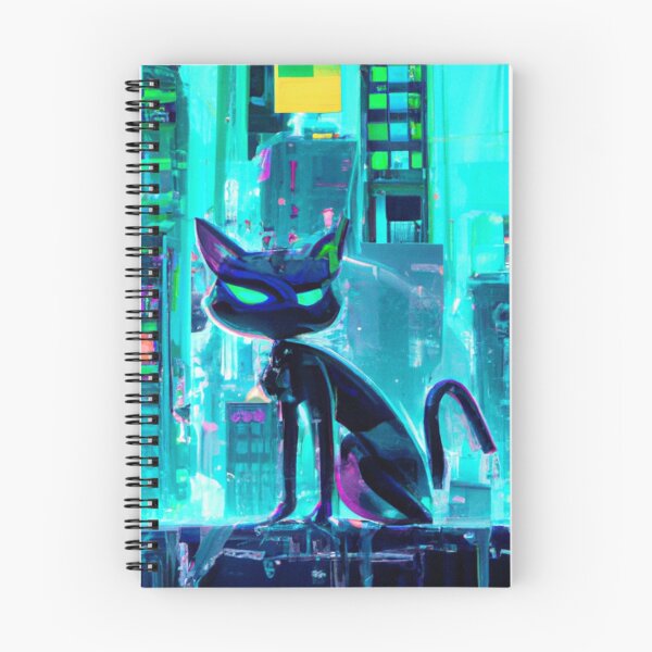 Item preview, Cyber Cat in the big tech city designed and sold by catofnimes.