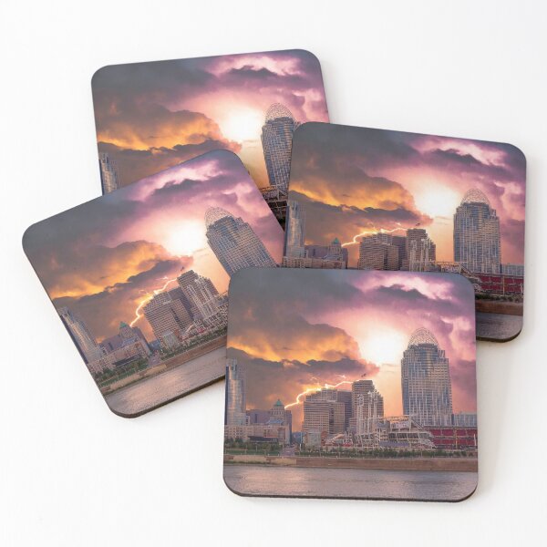 Item preview, Stormy Cincinnati Great American Ball Park designed and sold by Frankie Cat Photography.