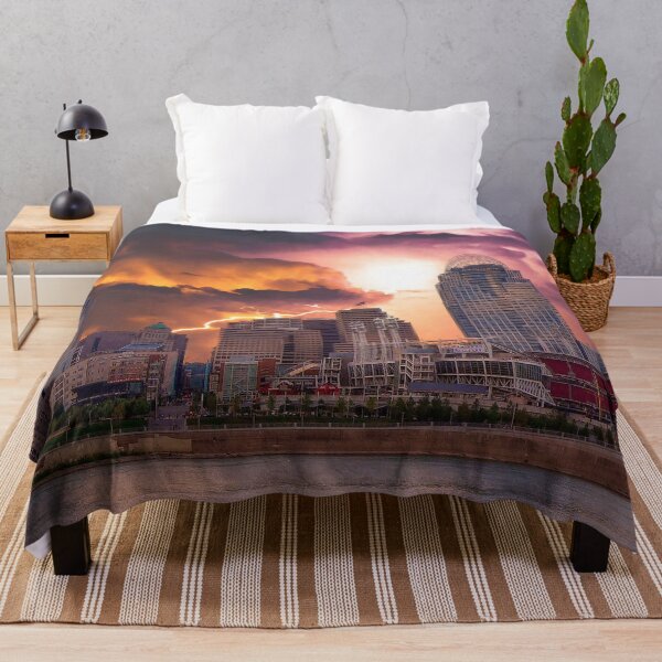 Item preview, Stormy Cincinnati Great American Ball Park designed and sold by Frankie Cat Photography.