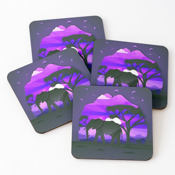 Item preview, beautiful african savana landscape, origami designed and sold by ArtificialGenes.