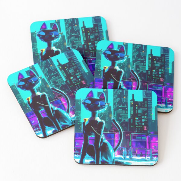 Item preview, Cyber Cat in the big tech city designed and sold by catofnimes.