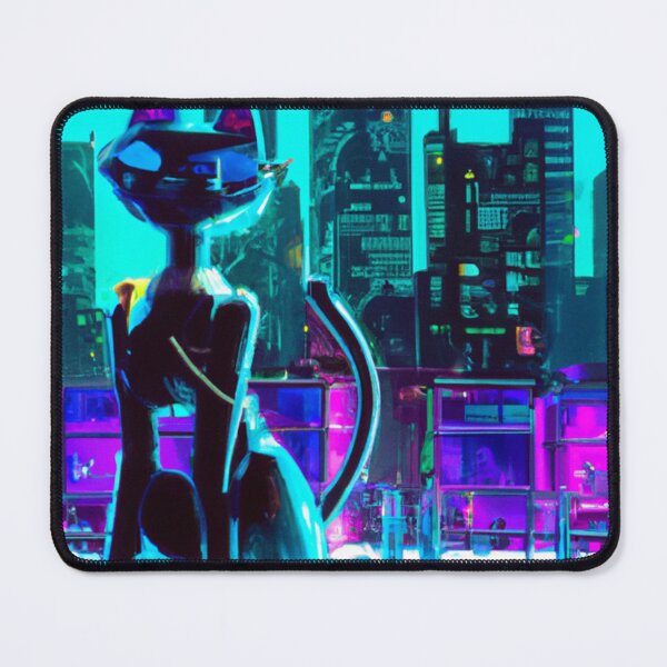 Item preview, Cyber Cat in the big tech city designed and sold by catofnimes.