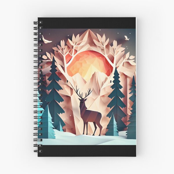Item preview, beautiful winter landscape, origami designed and sold by ArtificialGenes.