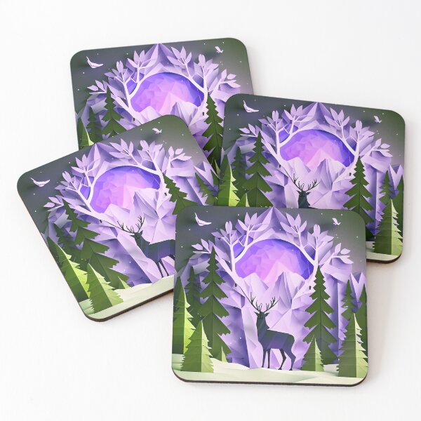 Item preview, beautiful winter landscape, origami designed and sold by ArtificialGenes.