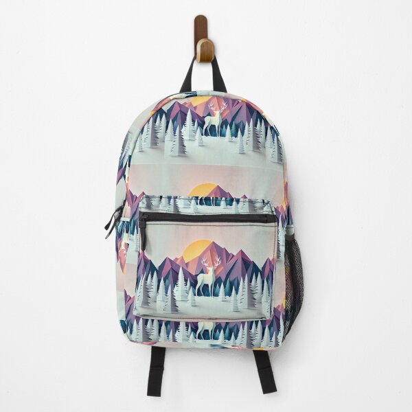Item preview, beautiful winter landscape, origami designed and sold by ArtificialGenes.