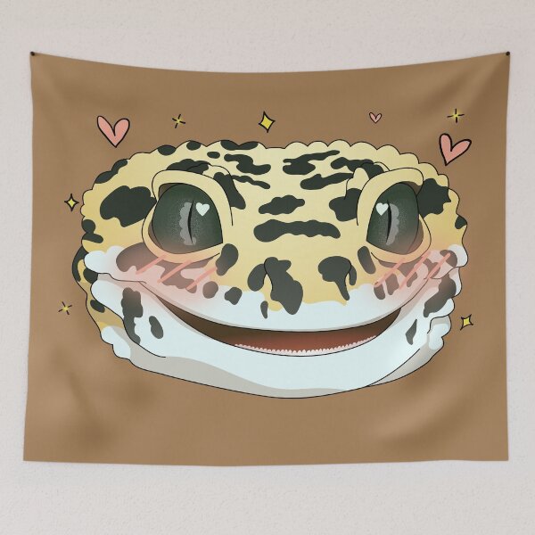 Item preview, Kawaii Leopard Gecko Face designed and sold by Zia Frazier.
