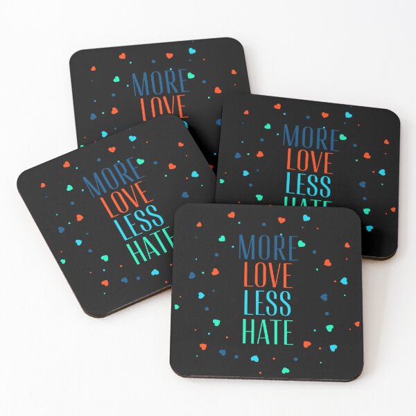 Item preview,  More love less hate motivational design designed and sold by DigitalMagShop.
