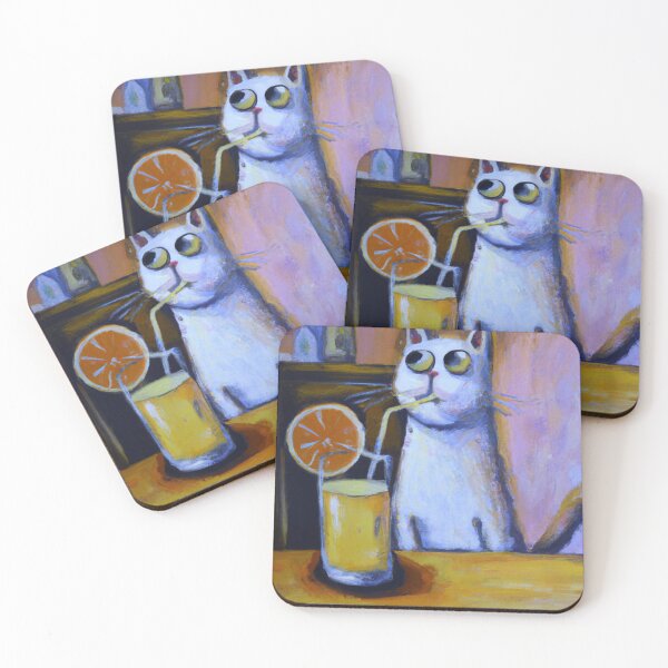 Item preview, Kitty with a side of Orange Juice designed and sold by catofnimes.