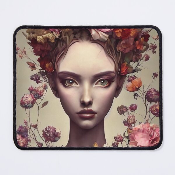 Item preview, Zelinda Flowery Girl Portrait  designed and sold by Kamiri.