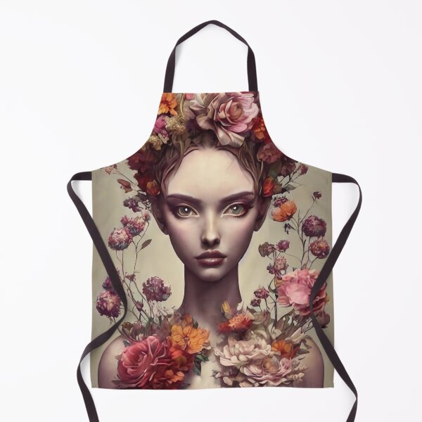 Item preview, Zelinda Flowery Girl Portrait designed and sold by Kamiri.