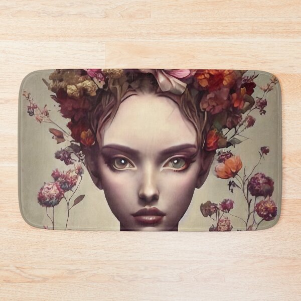 Item preview, Zelinda Flowery Girl Portrait  designed and sold by Kamiri.