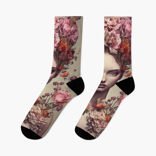 Item preview, Zelinda Flowery Girl Portrait  designed and sold by Kamiri.