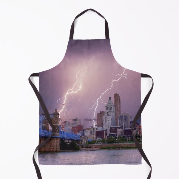 Item preview, Stormy Cincinnati Roebling Suspension Bridge designed and sold by Frankie Cat Photography.