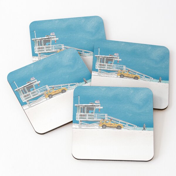 Item preview, Lifeguard Tower Beach Scene Print designed and sold by evk-art.