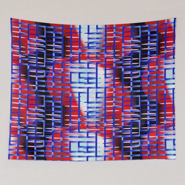Item preview, Blue Grid Maze designed and sold by Ladydi.