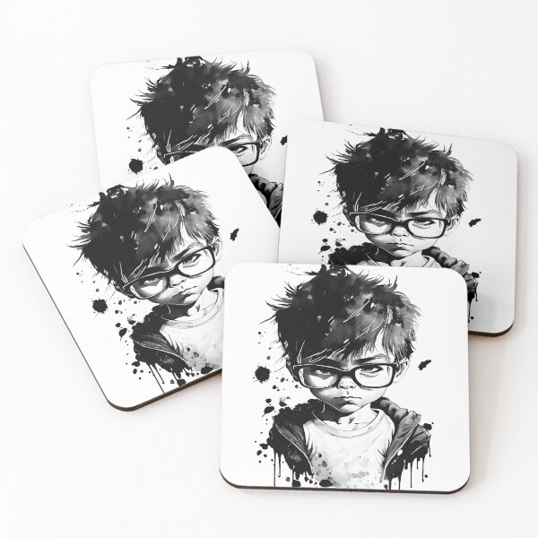 Item preview, Boy with glasses at school one. designed and sold by MLArtifex.