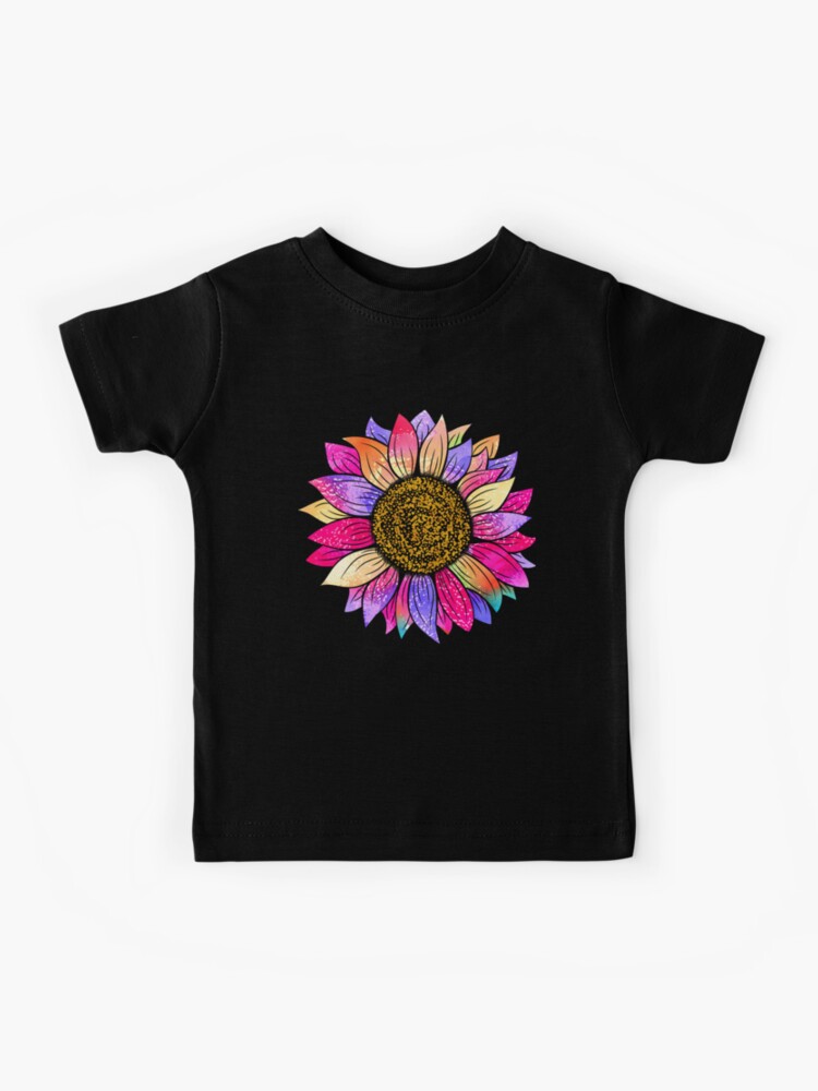 Camiseta para niños «Girasol multicolor» de GoldfishEast | Redbubble