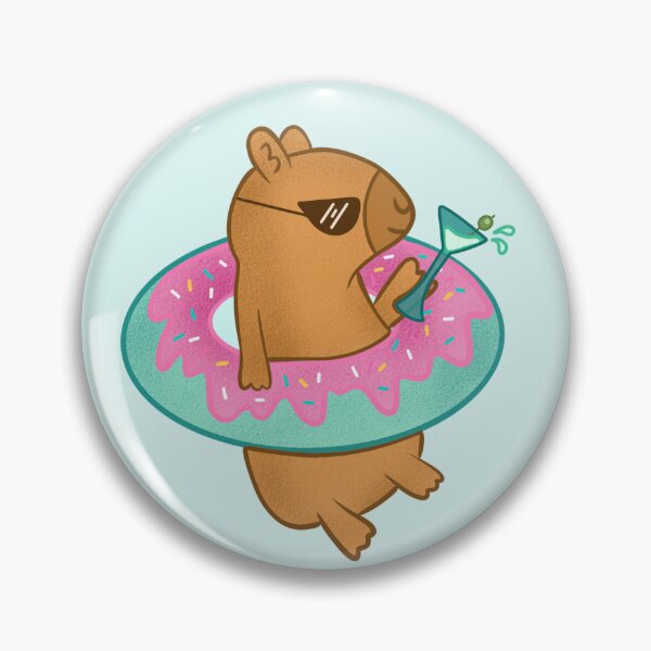 Item preview, Capybara chillin on a floatie designed and sold by ReinaMer.