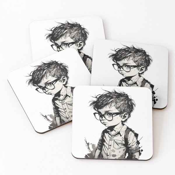 Item preview, Boy with glasses at school two designed and sold by MLArtifex.