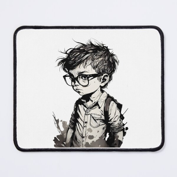 Item preview, Boy with glasses at school two designed and sold by MLArtifex.