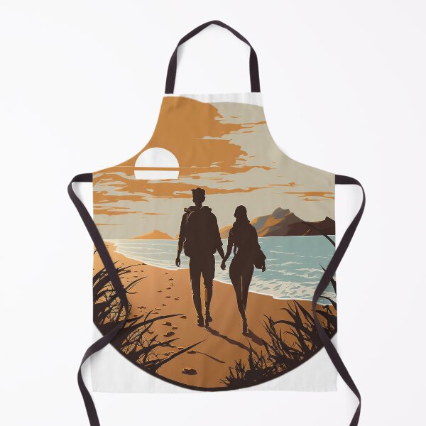 Item preview, Honeymoon Walk on the Beach - Happy Hearts 42 | Colorful Cartoon Love designed and sold by Sunchaser World.