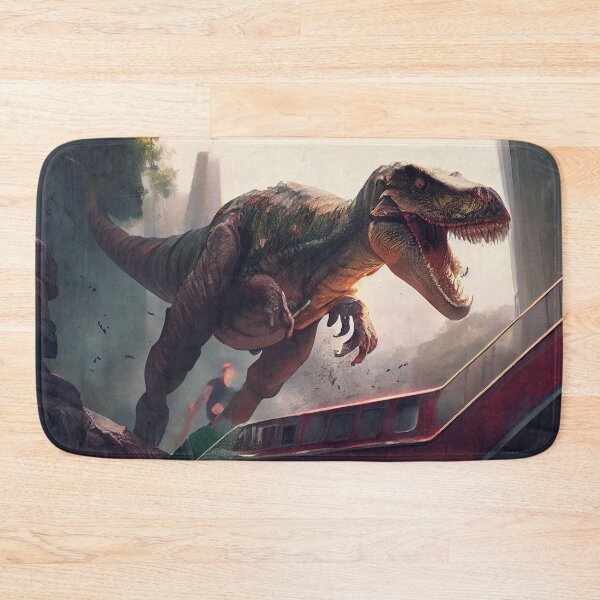 Item preview, Huge Dinosaur Running Rampant in a City Digital Painting designed and sold by CodeAndColors.
