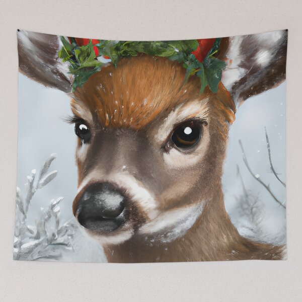 Item preview, Beautiful Winter Deer designed and sold by Poetic Patterns Studio.