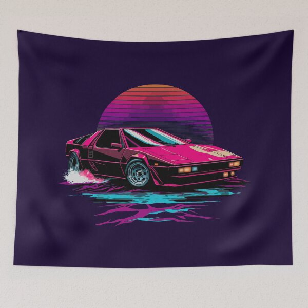 Item preview, Synthwave Fiero driving designed and sold by ChasmicArt.