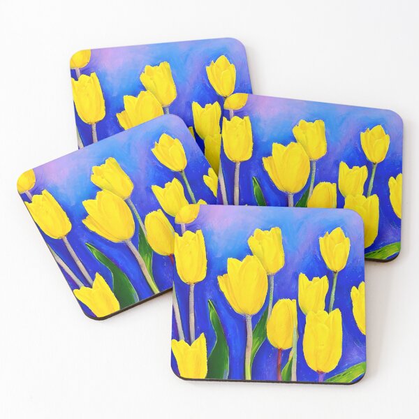 Item preview, Beautiful yellow tulips artwork designed and sold by gramizzia.