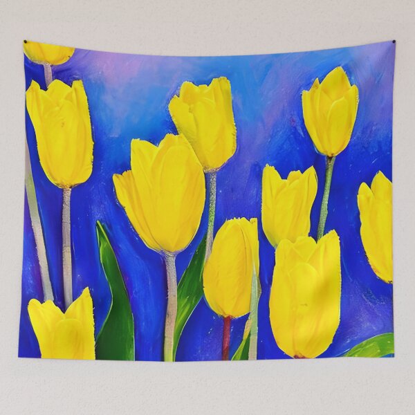 Item preview, Beautiful yellow tulips artwork designed and sold by gramizzia.