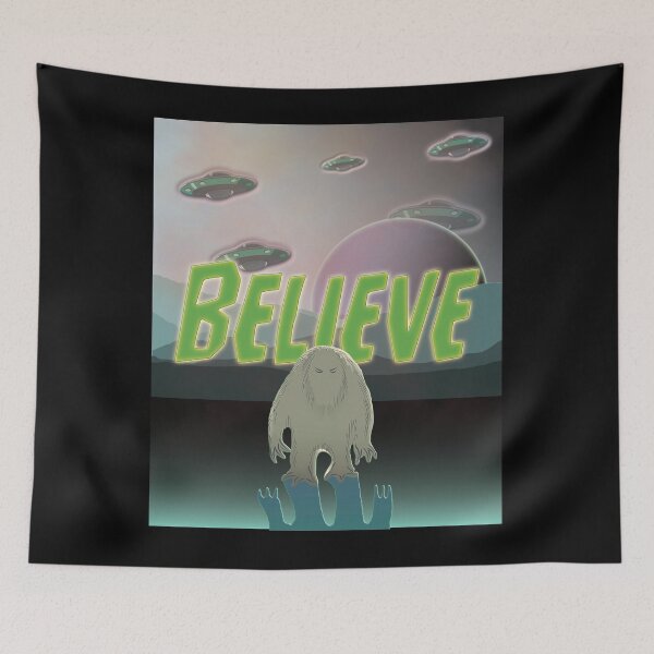 Item preview, Crazy Cool Yeti UFO Believe Watercolor Design designed and sold by Xx4thseasonxX.