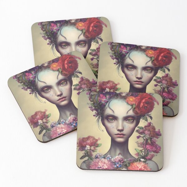 Item preview, Zita Flowery Girl Portrait  designed and sold by Kamiri.