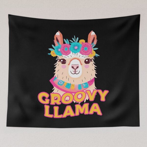Item preview, Groovy Llama Cute Llama  designed and sold by TrendTastic.