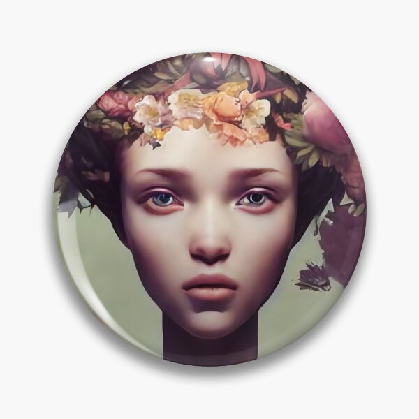 Item preview, Zulema Flowery Girl Portrait  designed and sold by Kamiri.
