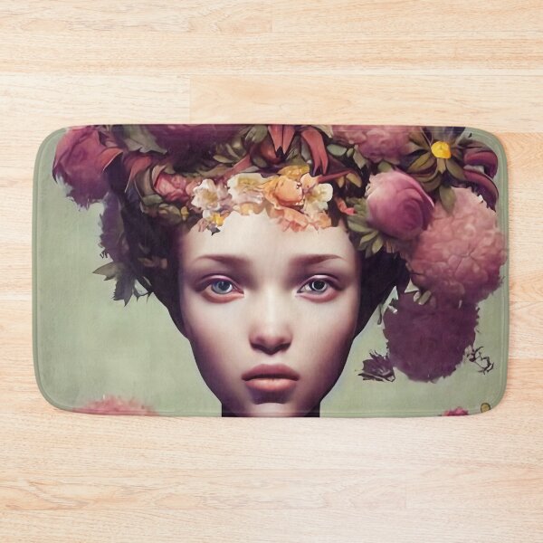 Item preview, Zulema Flowery Girl Portrait  designed and sold by Kamiri.